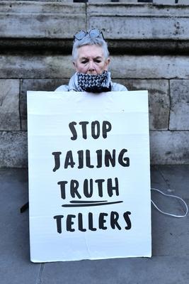 Free Political Prisoners Protest in London-stock-photo