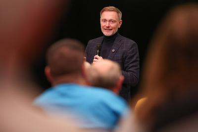 Christian Lindner in G?tersloh-stock-foto