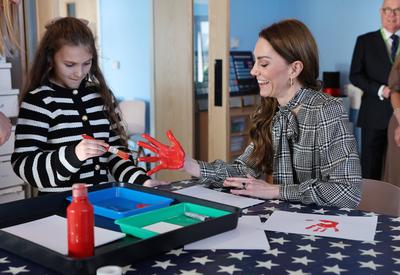 Kate Middleton in South Wales-stock-photo