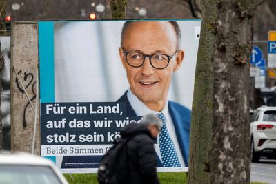 Wahlplakate zur Bundestagswahl 2025 in Bonn - 29.01.2025-stock-foto
