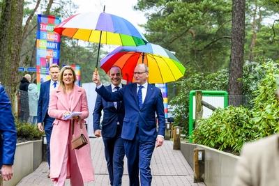 Queen M?xima at National Coalition Financial Health action meeting, Wekerom, The Netherlands-stock-foto