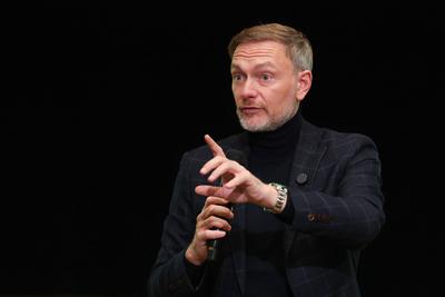 Christian Lindner in G?tersloh-stock-foto