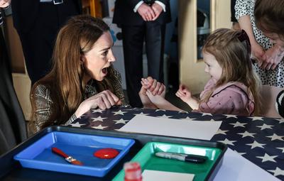 Kate Middleton in South Wales-stock-photo
