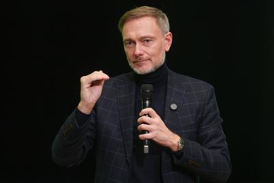 Christian Lindner in G?tersloh-stock-foto