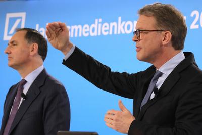 30.01.2025, Frankfurt DEU, Jahrespressekonferenz der Deutsche Bank AG. Christian Sewing, Vorsitzender des Vorstandes Deu-stock-foto