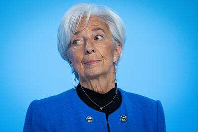 Pressekonferenz der EZB Europaeische Zentralbank-stock-foto