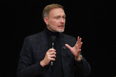 Christian Lindner in G?tersloh-stock-foto