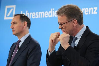 30.01.2025, Frankfurt DEU, Jahrespressekonferenz der Deutsche Bank AG. Christian Sewing, Vorsitzender des Vorstandes Deu-stock-foto