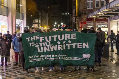 Demonstration gegen Friedrich Merz gegen die CDU und AFD in Dortmund.-stock-foto