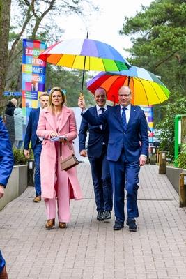 Queen M?xima at National Coalition Financial Health action meeting, Wekerom, The Netherlands-stock-foto