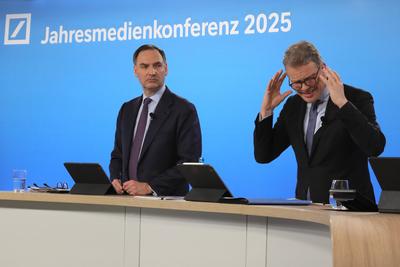 30.01.2025, Frankfurt DEU, Jahrespressekonferenz der Deutsche Bank AG. Christian Sewing, Vorsitzender des Vorstandes Deu-stock-foto