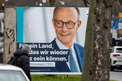 Wahlplakate zur Bundestagswahl 2025 in Bonn - 29.01.2025-stock-foto