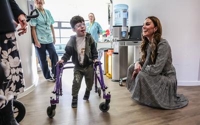 Kate Middleton in South Wales-stock-photo