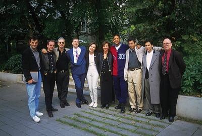 Independence Day Promotiontour Oliver Scholl Volker Engel Roland Emmerich J?rn Christian K-stock-foto