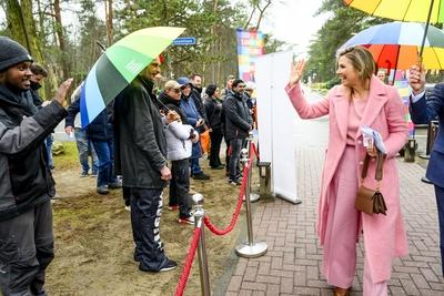 Queen M?xima at National Coalition Financial Health action meeting, Wekerom, The Netherlands-stock-foto