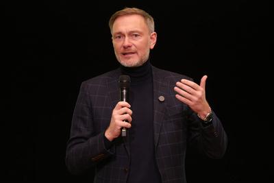 Christian Lindner in G?tersloh-stock-foto