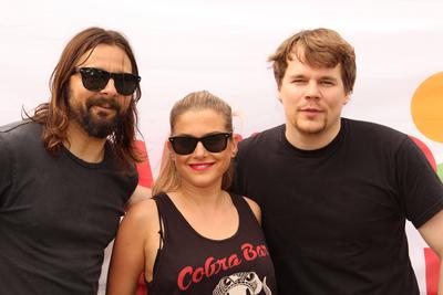 Joerg Weisselberg, Jeanette Biedermann, Christian Boemkes, (Gruppe EWIG), REWE Family Fest, Volkspark , Hamburg, 23.07.1-stock-photo