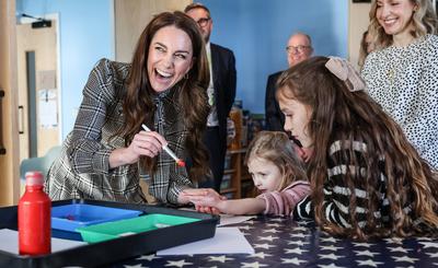 Kate Middleton in South Wales-stock-photo