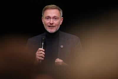 Christian Lindner in G?tersloh-stock-foto