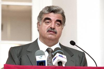 Rafiq Al Hariri Libanesischer Ministerpr?sident Archivbild M?rz 1998 PUBLICATIONxINxGERxSUIxONLY-stock-foto