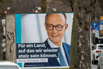 Wahlplakate zur Bundestagswahl 2025 in Bonn - 29.01.2025-stock-foto
