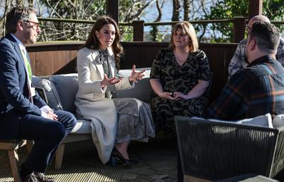 Kate Middleton in South Wales-stock-photo