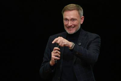 Christian Lindner in G?tersloh-stock-foto