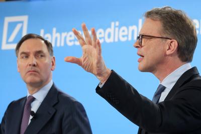 30.01.2025, Frankfurt DEU, Jahrespressekonferenz der Deutsche Bank AG. Christian Sewing, Vorsitzender des Vorstandes Deu-stock-foto
