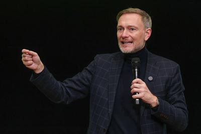 Christian Lindner in G?tersloh-stock-foto