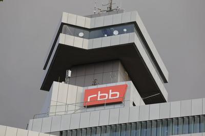 Fernsehzentrum am Theodor-Heuss-Platz, Deutschland, Berlin, Rundfunk Berlin-Brandenburg (RBB), Landesrundfunkanstalt f?r-stock-foto