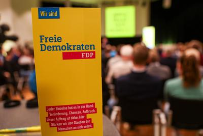 Christian Lindner in G?tersloh-stock-foto