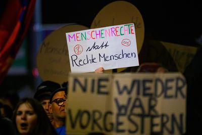 GER, Thueringen, CDU Deutschland, Wahlkampftour mit Friedrich Merz MdB, Kanzlerkandidat der Union in Erfurt , Politik, Freitag, 31.01.2025, 19.30 Uhr-stock-photo