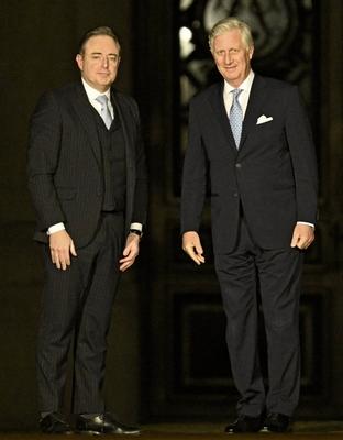 Consultations of King Philippe with informeur Bart De Wever 31/01/2025-stock-foto