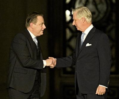 Consultations of King Philippe with informeur Bart De Wever 31/01/2025-stock-foto