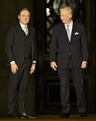 Consultations of King Philippe with informeur Bart De Wever 31/01/2025-stock-foto