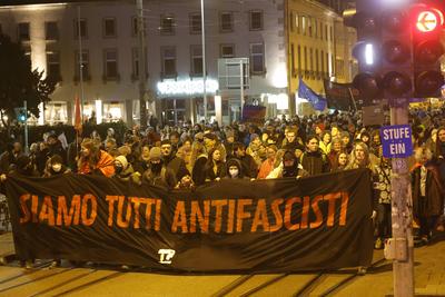 Merz stoppen-stock-foto