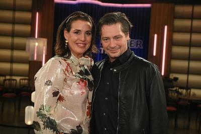 Schauspieler Paar Elena Uhlig und Fritz Karl-stock-foto