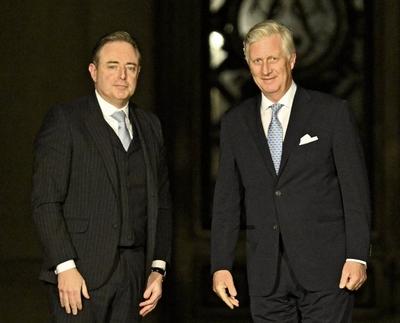 Consultations of King Philippe with informeur Bart De Wever 31/01/2025-stock-foto