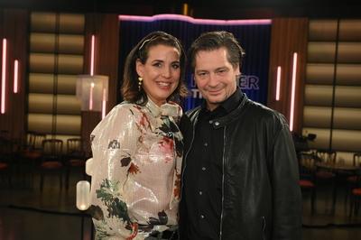Schauspieler Paar Elena Uhlig und Fritz Karl-stock-foto