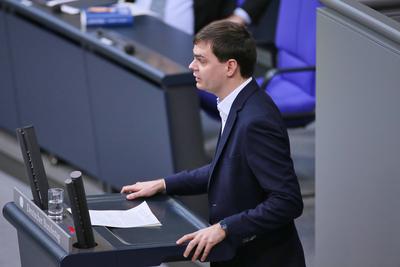 Berlin, Deutschland, 31.01.2025: Deutscher Bundestag: 211. Bundestagssitzung: Andreas Mehltretter, SPD *** Berlin, Germa-stock-foto