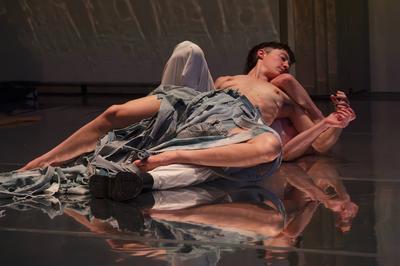 Muenchen, Haus der Kunst, Echoes, Plot Twist, Layton Lachman, Samuel Hertz, Dan Immanuel Roth & Arta de Mi. In the Shado-stock-photo