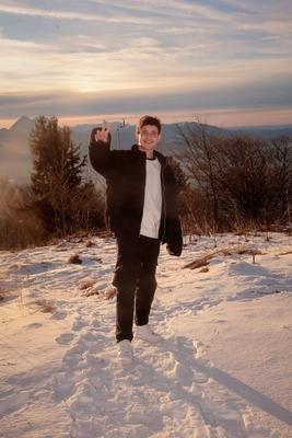 AUT, Unterwegs in Salzburg, Reportage, WM 2025, Saalbach, WM-Song, Fototermin-stock-foto