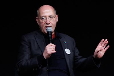 Politik, Mission Silberlocke, Wahlkampf Die Linke; Dietmar Bartsch, Gregor Gysi und Bodo Ramelow in Erfurt-stock-foto