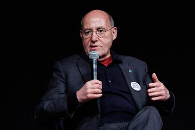 Politik, Mission Silberlocke, Wahlkampf Die Linke; Dietmar Bartsch, Gregor Gysi und Bodo Ramelow in Erfurt-stock-foto