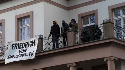 Aktivisten besetzen CDU-B?ro in Hannover-stock-foto