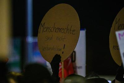 GER, Thueringen, CDU Deutschland, Wahlkampftour mit Friedrich Merz MdB, Kanzlerkandidat der Union in Erfurt , Politik, Freitag, 31.01.2025, 19.30 Uhr-stock-foto