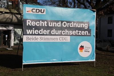 Bundestagswahlkampf 2025 /-stock-photo