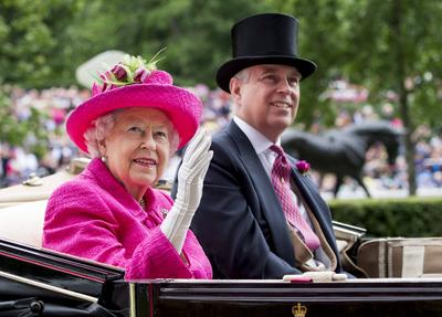 PAP05222558 8 September 2022. ARCHIVE PIC: 22 June 2017. Queen Elizabeth II and Prince Andrew, Duke of York attending Da-stock-foto