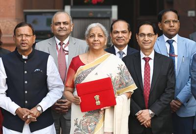 Union Finance Minister Nirmala Sitharaman Presents ?Union Budget 2025-26?-stock-photo