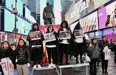 ?hope for justice? protest by burmese for myanmar.-stock-foto